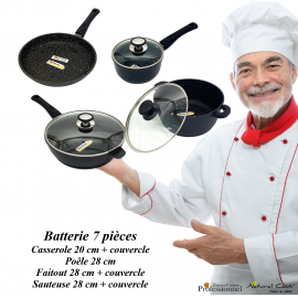 Poêle 28 - Faitout 28 - Sauteuse 28 - Casserole 20 cm Espace Cuisine Pro