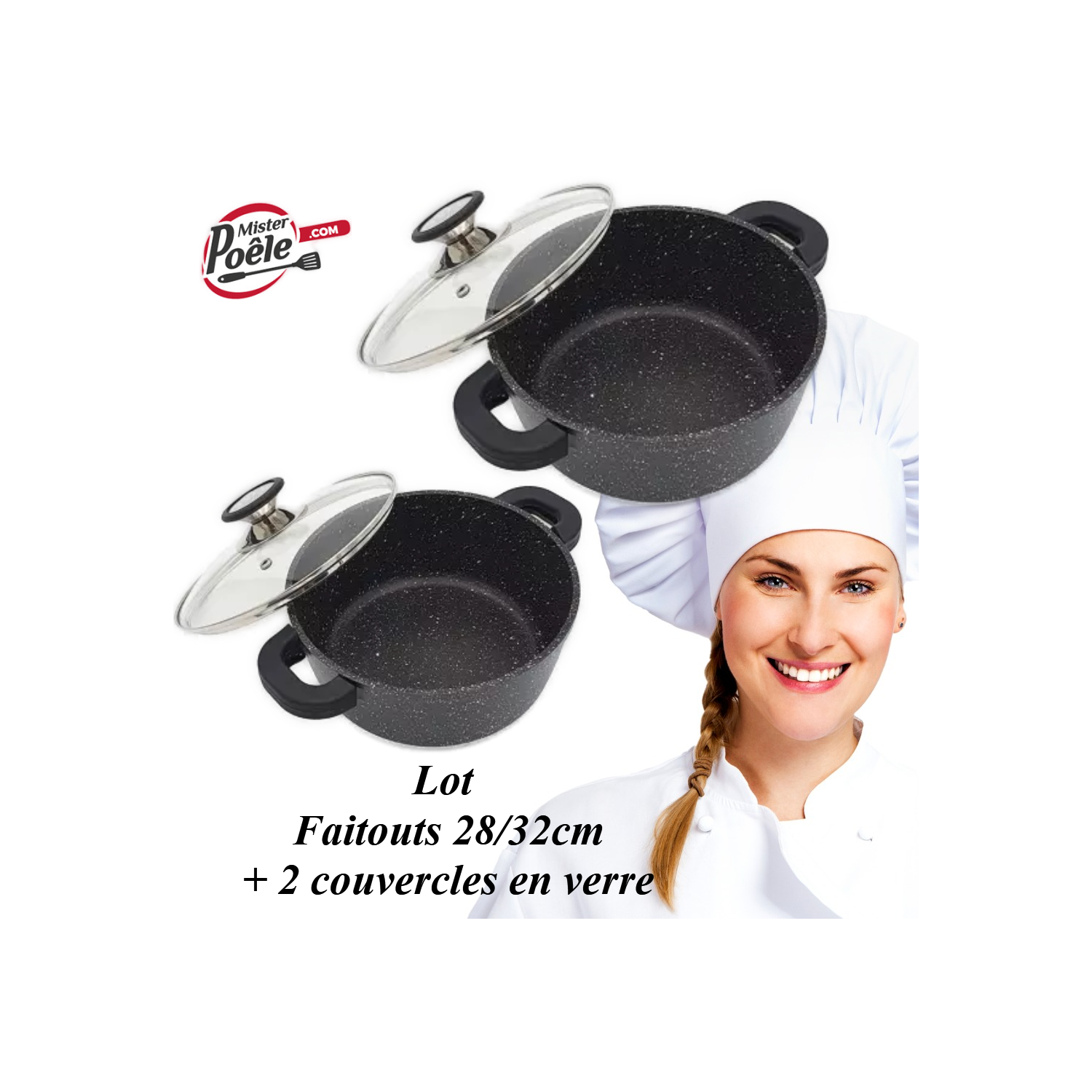 Lot: Faitouts 28/32cm Espace cuisine Professionnel