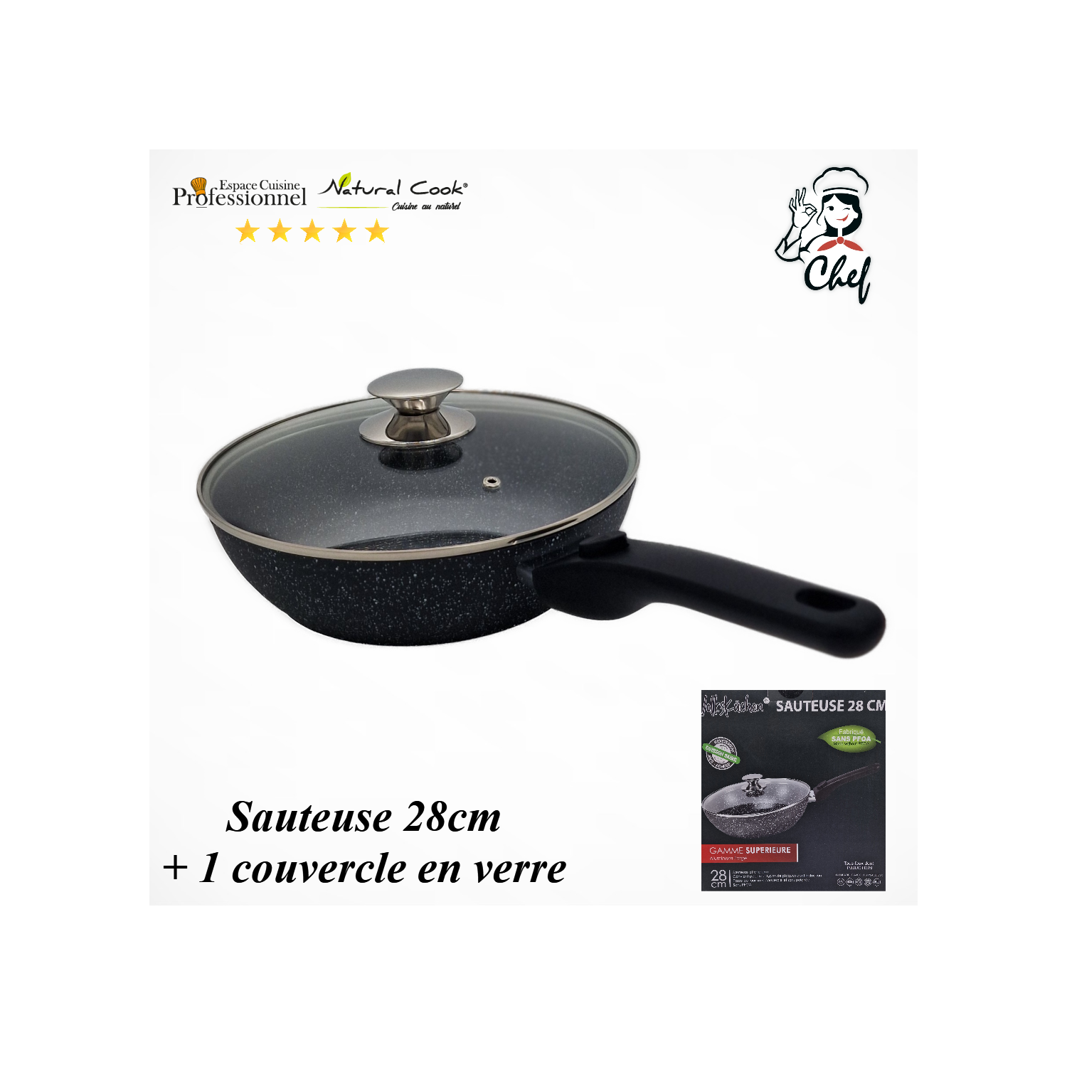 Sauteuse 28cm façon pierre Volksuchen